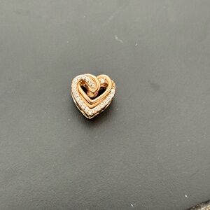 Rose gold heart Pandora charm